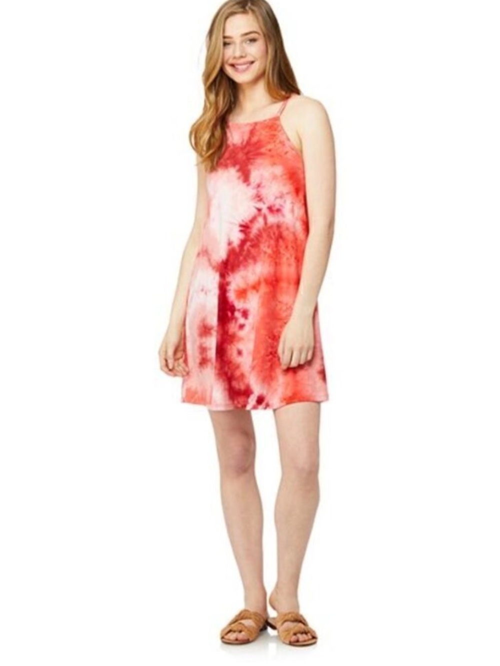 Wallflower ' Red Tie-Dye Halter Dress